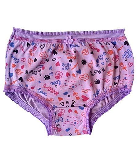 Kit Com 10 Calcinhas Infantil Estampada de Algodão (G)
