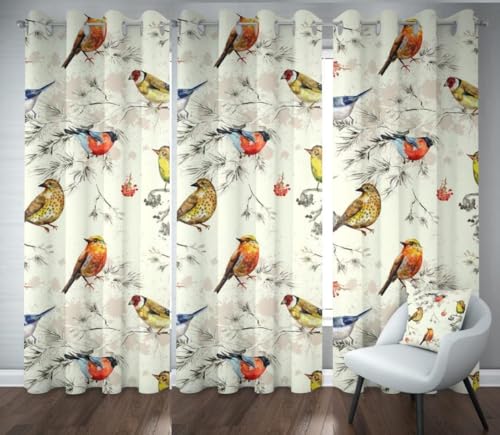Image of Heavy Fabric 3D Dercorative Curtains for Kids Room, School, Playschool /Window /Door, 4x9 feet Long Set of 1 Pc, Blue