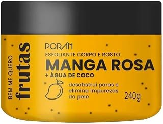 Esfoliante Corporal Facial Poran Manga Rosa 240g - Esfoliação Alta, Pele Macia e Renovada - PR220