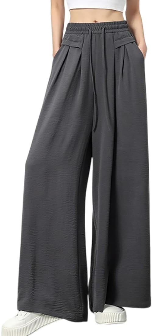[ＰＡＦＨＬ] ワイドパンツ レディース ロングパンツ 春 夏 薄手 袴 ガウチョ パンツ ズボン ゆったり 脚長 着痩せ 無地 おしゃれ カジュアル オフィス  Amazonで販売中