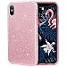 MILPROX iPhone Xs MAX Case Glitter Luxury Shiny Sparkly Silm Bling Crystal Clear, 3 Layer Hybrid, Protective Soft Case for iPhone X MAX(2018)- (Pink)