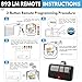 893LM 893Max 891LM 371LM 373LM 971LM 973LM Universal Garage Door Opener Remote - for Chamberlain, LiftMaster, Craftsman, 3-Button, Extra Long-Range Gate Opener Remote