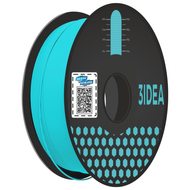 Image of 3Idea Premium PLA+ Cyan 3D Printer Filament 1.75mm Dimensional Accuracy + /- 0.03mm Net Weight- 1 KG