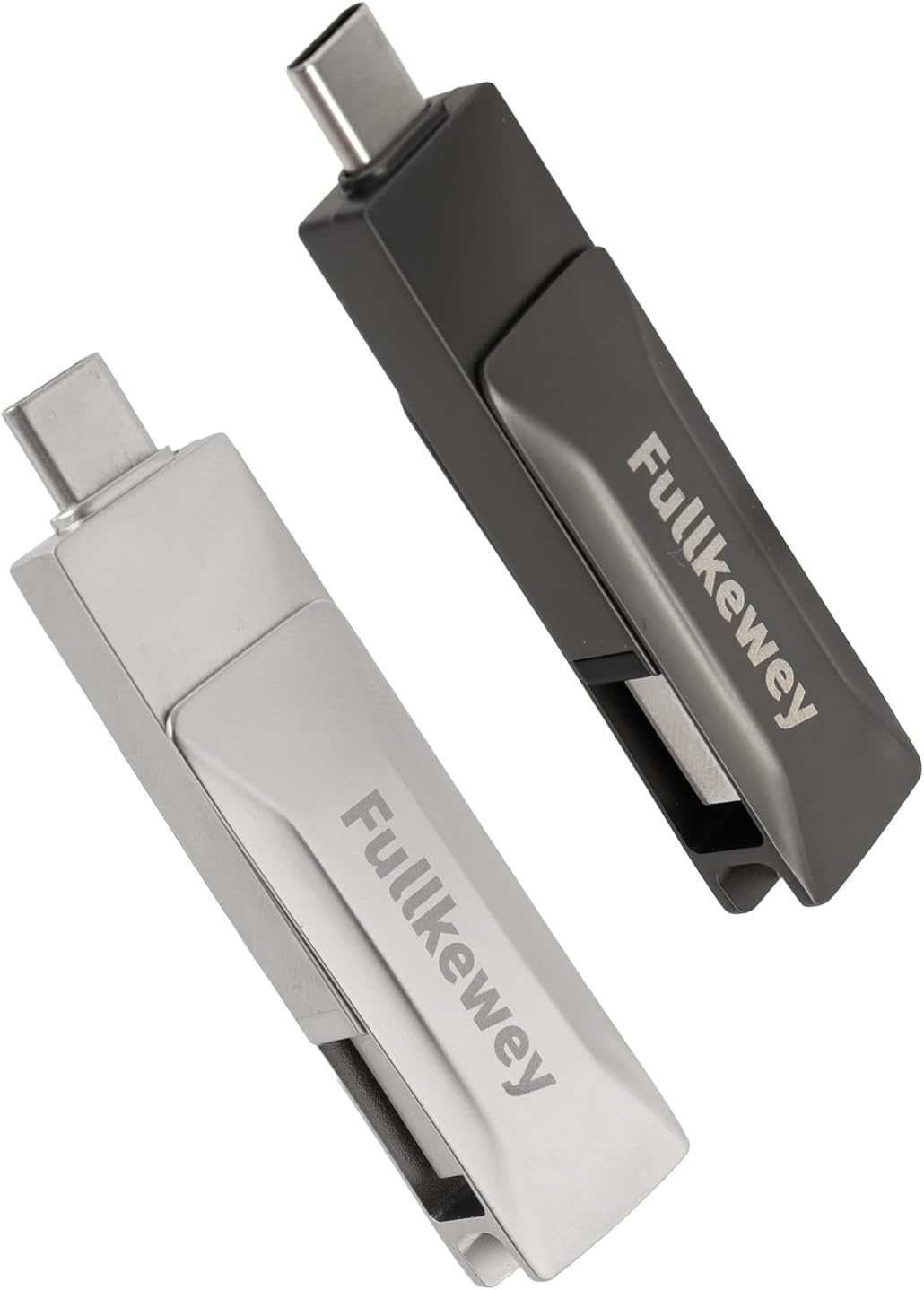 256G Ultra Fast USB 3.0 Flash Drive, 2 in 1 USB 3.0 Type C Dual OTG Metal Thumb Drive，exFAT Memory Stick for iPhone 15 and 16, iPad, Android Phone, Tablet, Laptop, Gunmetal Gray