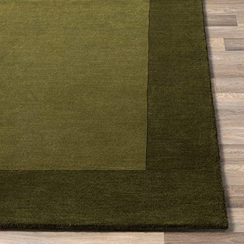 Image of Export Quality Handtufted Woolen Carpet for Living Room Bedroom & Hall - Color - Green - Size - 12 x 15 Feet