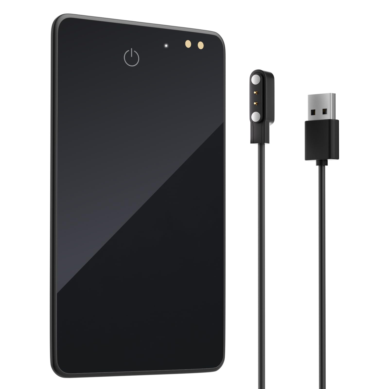 Wallet Tracker Card 2mm, Smart Air Tag con blocco RFID, ricaricabile via USB, impermeabile IP67, funziona con l'app Apple Find My (solo iOS) Per trovare e tenere sotto controllo le vostre cose.
