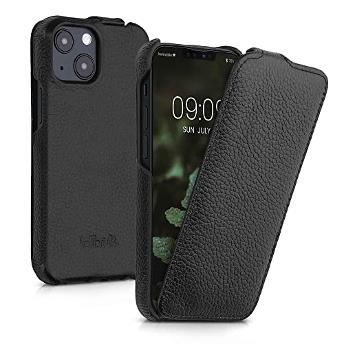 Ya en manzanajugosa.com: kalibri Funda con Tapa Ultra Fina Compatible con Apple iPhone 13 Mini - Funda Protectora de Piel en Negro