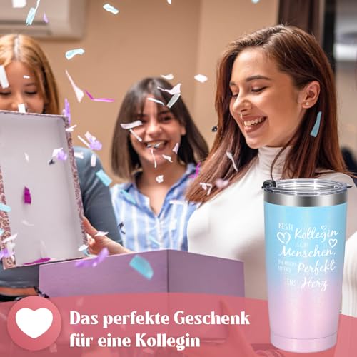 Livole Abschied Kollegin Geschenk, Abschiedsgeschenk Kollegin, Geschenke für Kollegen Frau - Beste Kollegin es gibt Menschen… – Ansicht 2