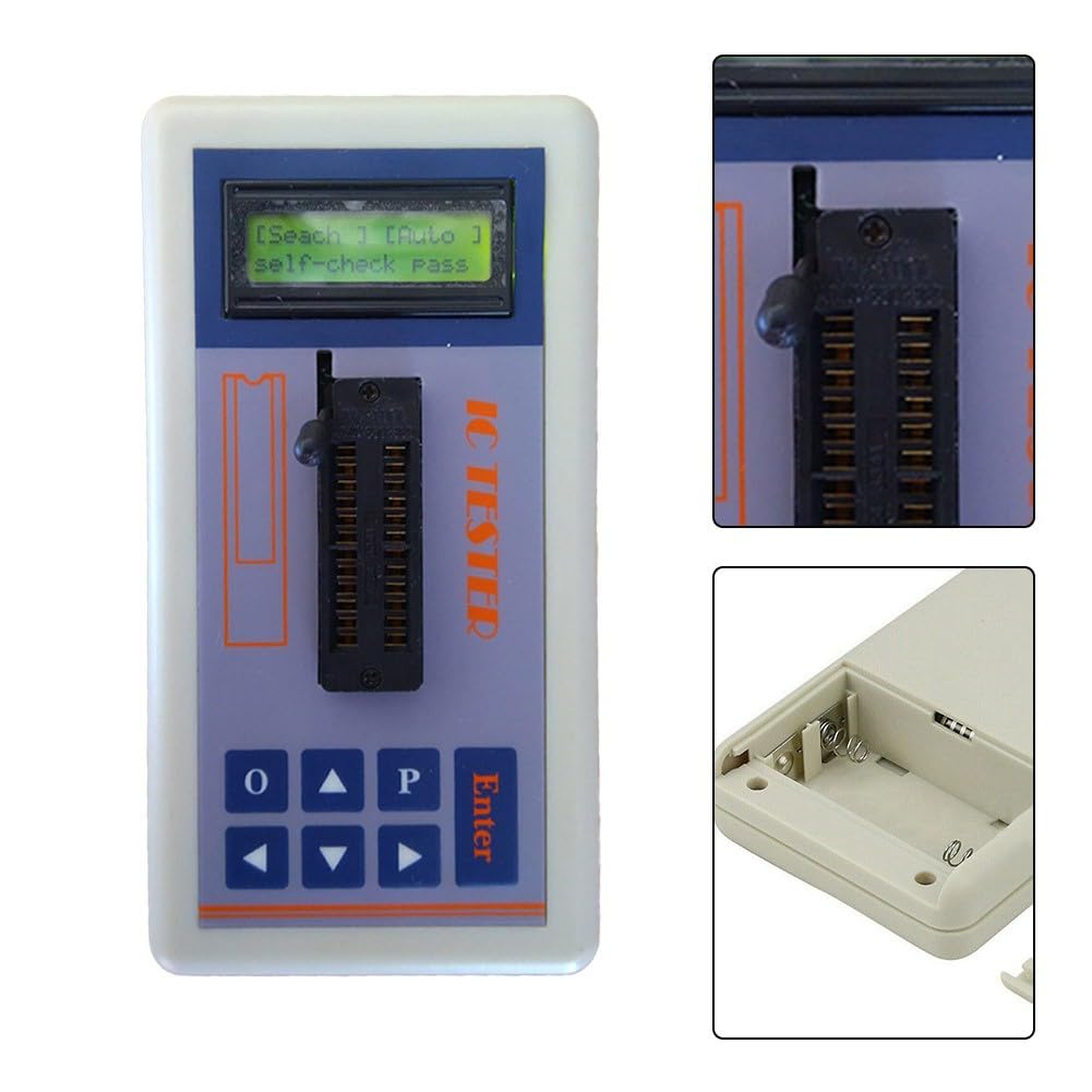 Probador de circuito integrado con pantalla LCD, para