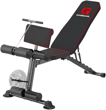 Adjustable Weight Bench for Home GymFoldable Workout Bench for Bench Press, Sit-Ups, Incline/Decline/Flat Strength Training Multi-Purpose Exercise Bench with 500LBS Capacity