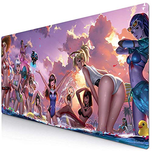 Large Gaming Mouse Pad XXL Size (900x400mm) Extended Mouse Mat/Desk Pad with Non-Slip Rubber Base, Special-Textured Surface for Keyboard and Mouse