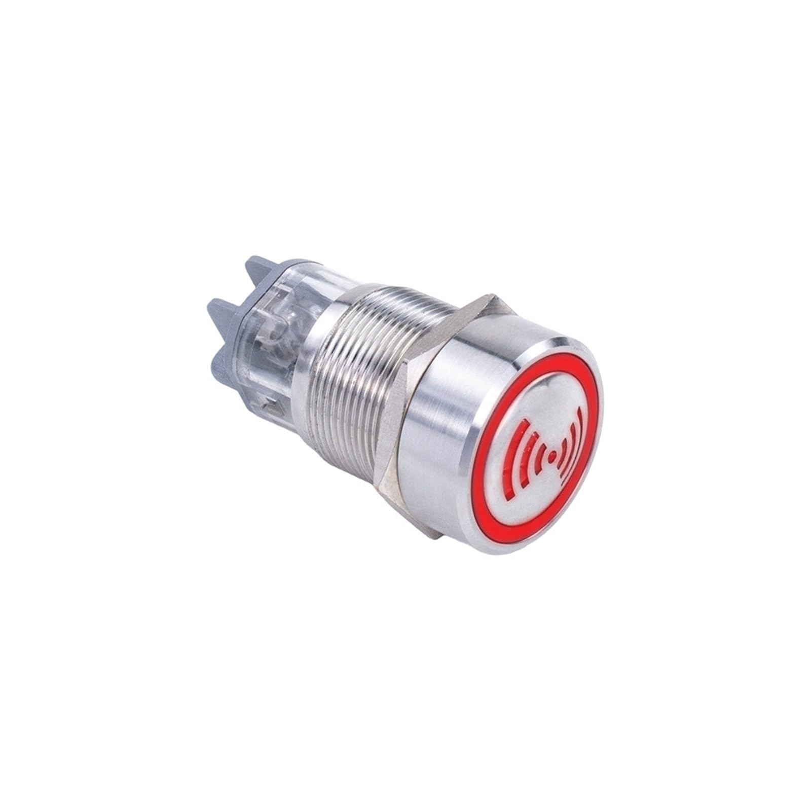 Metal sound and light buzzer 16mm 19mm 22mm intermittent flashing LED light intermittent active alarm 12V 24V(Red,16MM_WATERPROOF_12V)