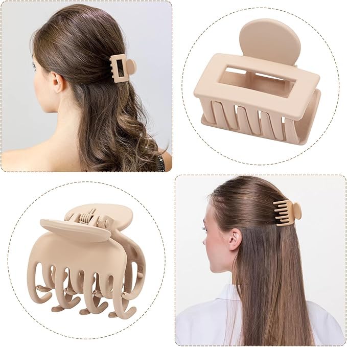 Glamifirsto 12 Pcs Flower Claw Clip Clutchers for Hair Small Claw Clips for Thin & Thick, Durable, Strong Hold Accessories for Women and Girls 3
