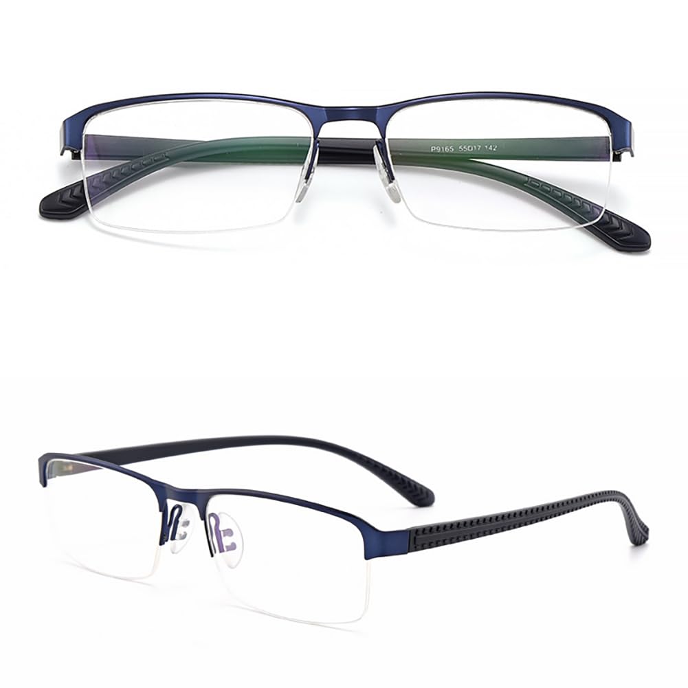 JIETIAN Gafas de Lectura fotocromáticas Inteligentes para Hombre, con Lentes multifocales progresivas HD asféricas de Resina y protección UV400,Azul,+1.25