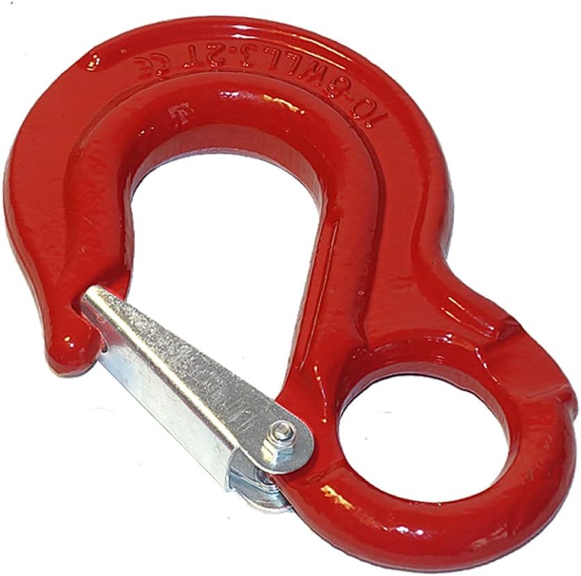 Ranger WLL 3.2 Tons G80 Eye Hook with Clevis Safety Latch for Hoist Sling Winch Tow Crane Lift by Ultranger (WLL 3.2 Tons Break Point 25,000 LBs)