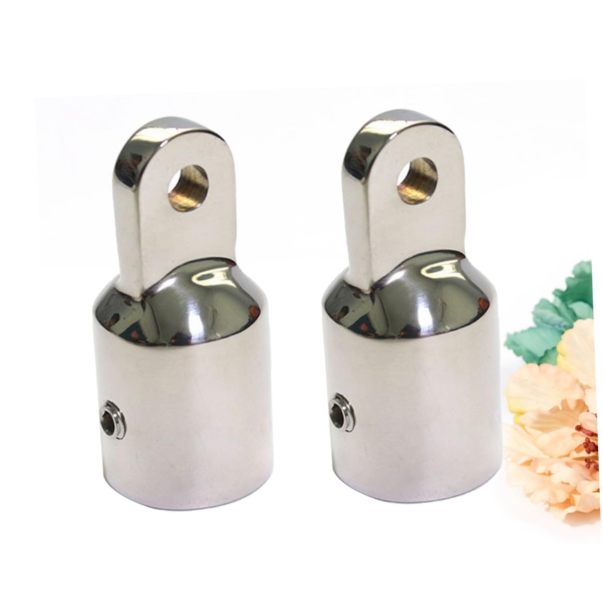 INOOMP 2 Set di Raccordi per Barche E Yacht Terminale per Occhiello da 7/8 Acciaio Inossidabile 316 Lucidato Installazione Resistente 2 Pezzi*2