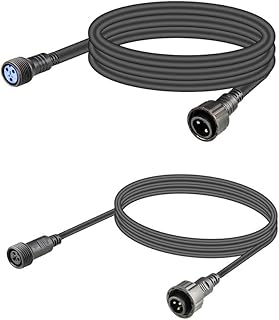Waterproof Dmx Power Cord, 2m 6.6ft Male Female Dmx+Power Data Output Connector, Waterproof Dmx Cable & Power Extension Cable, Ip65 Outdoor Stage Lights Cable for Led Par Light Hand in Hand Connection