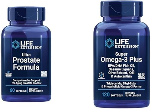 Life Extension Fórmula ultra próstata y aceite de pescado Super Omega-3 Plus EPADHA