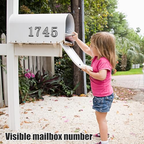 Image of 20pcs Reflective Mailbox Number Stickers, 2in Long 0-9 House Address Label Self Adhesive Decals Sign Accessories Supplies for Outside Door Mail Box