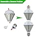 dephen 80W LED Corn Light Bulb, 10400Lm Removable E26&E39 Base Post Top Lamp, 5000K Metal Halide Replace for Porch, Wall Pack, Canopy, Warehouse, Street, Garden (UL-Listed)