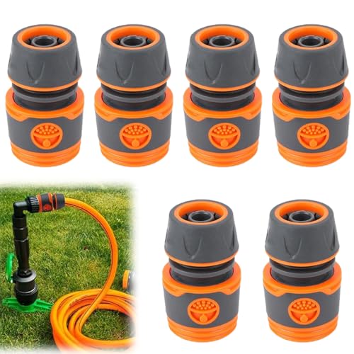 SKJJM 6 Piezas Acoplamiento Rápido para Manguera de Jardín, Acoplamiento de Manguera de 1/2 Pulgadas, Acoplamiento Rápido, Conector de Manguera para Mangueras de Jardín, Boquillas de Manguera