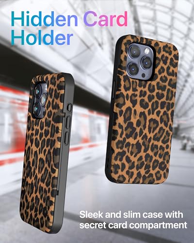 Coque iPhone 15 Pro antichoc range carte cachée résout l'oubli de portefeuille - 4