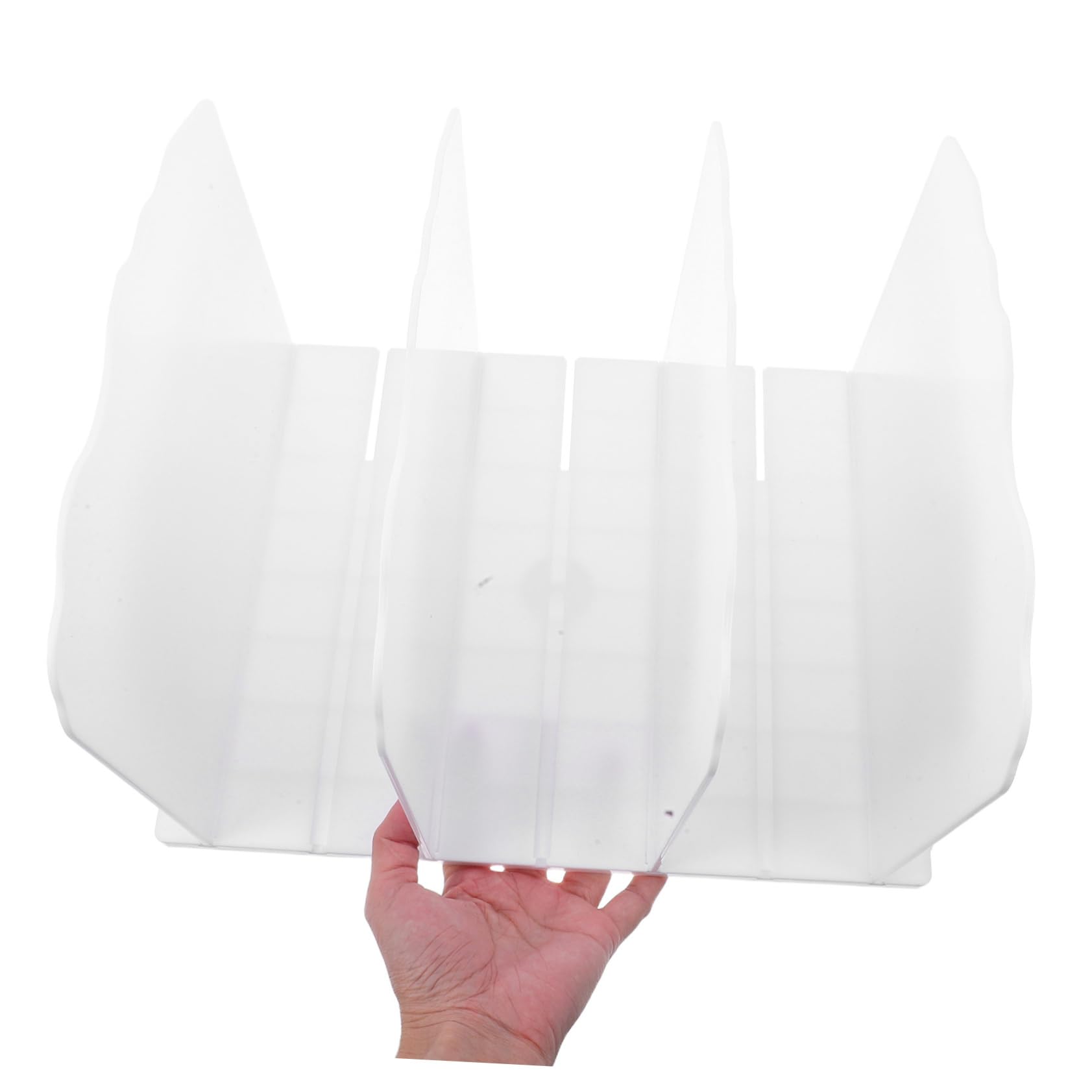 ULTECHNOVO Organizador de Bolsos Ajustable, Divisores de Armario Ondulados de Plástico Blanco, 2 Piezas, Montaje Fácil para Oficina y Estantería