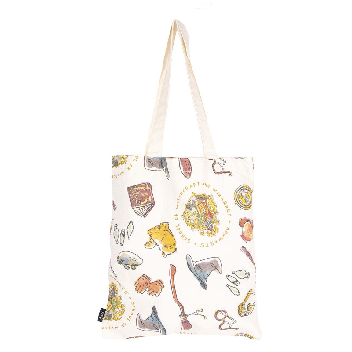 Borsa di Stoffa Harry Potter - Elaborata 100% in Cotone - 37 x 40 cm - Borsa di Stoffa con Manici Lunghi - Design Stampato su Tela Olonetta - Prodotto Originale Ideato in Spagna