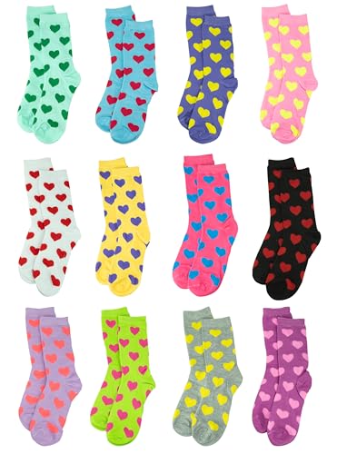 Image of Gelante 12-Pair Women's Crew Socks, Soft Thin Lightweight Breathable Athletic & Casual