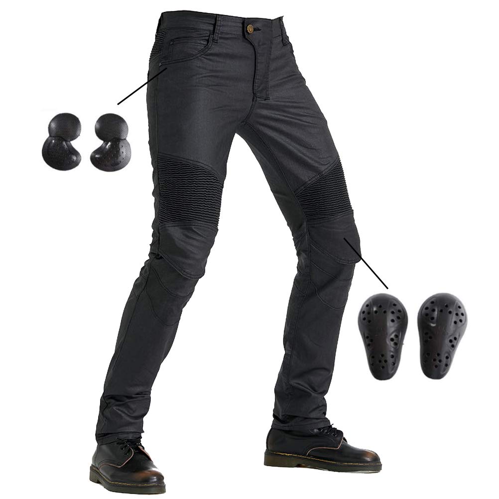 Xelement B7600 Motorcycle Leather Pants for Women - Ladies High Grade Black Cowhide Pants (10)