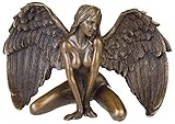 Material: Bronze aubaho Bronzeskulptur Bronze Figur Bronzefigur Engel Akt Frau Skulptur Antik-Stil