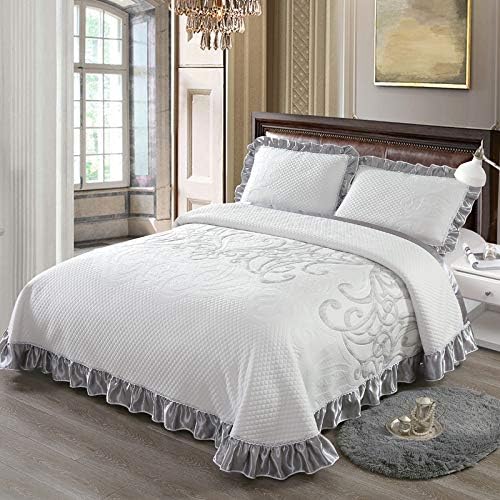 White Queen Size Bedding Set - Luxury Bedding Set - Mattress Covers, 3, King3pcs (3 King3pcs)