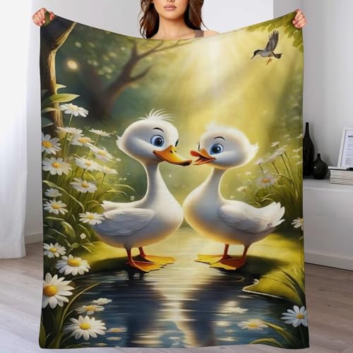 Manta de pato para sofá y cama, textura suave y mullida de microfibra, 100x130cm 2