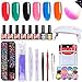 Produktbild Allouli 18Pcs Nail Art Salon Set UV Led Lamp Top Coat Base Jelly Glass Gel Dead Skin Fork Nail File Manicure Kit