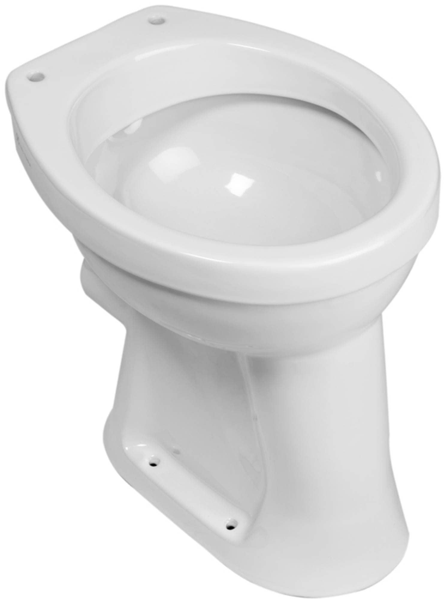 Ecoline Erhöhtes Stand-WC mit Flachspülung und Horizontalem Abfluss 45,5cm Weiß - Modernes und komfortables WC für Ihr Badezimmer