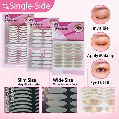 Eyelid Tapes, 5Packs/1360Pcs Instant Eyelid Lift Strips for Hooded Droopy Eyes, Self-Adhesive Eye Tape Stickers for Long-Lasting, Breathable