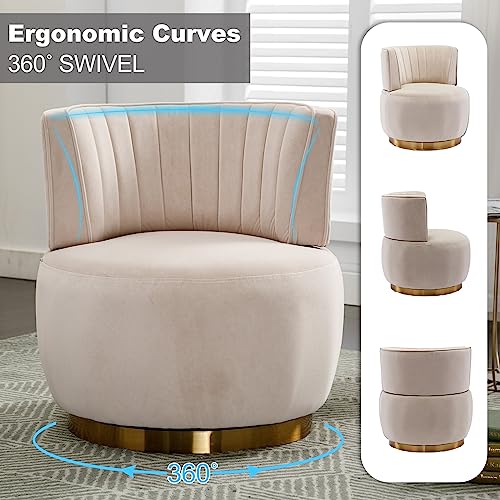 Sillón Barrel Plegable Beige miniatura 3