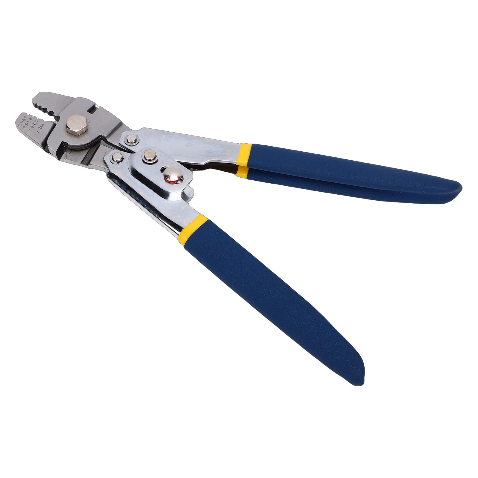 Strumento per Crimpare Funi Metalliche, Pinza per Cavi in ​​lega di Alluminio da 0,1 a 2,2 Mm con Impugnatura in Gomma e 150 Manicotti, Strumento per Piegare Cavi per Stendibiancheria