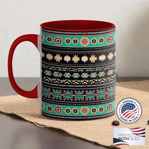 Taza de Cerámica Estilo Tribal Azteca 11oz miniatura 6