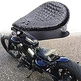 Black Motorcycle Solo Seat Spring With Base For Harley Heritage Softail Springer (Black-New)