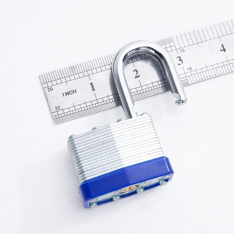 Miniatura 5 de Paquete de 4 candados con llave igual, candados de alta seguridad con llaves, candado resistente con cerraduras de llaves con llaves para uso al