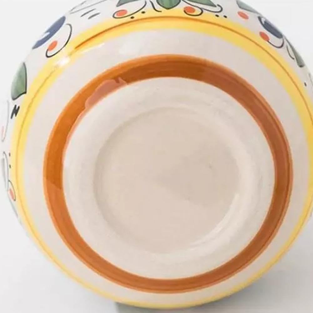 Włoski ceramiczny dozownik oliwy z oliwek, butelka 680 ml, ręcznie malowany, dekoracyjny dozownik z kamionki z wylewką do oleju, octu, syropu kawowego, łatwe czyszczenie, 1 szt