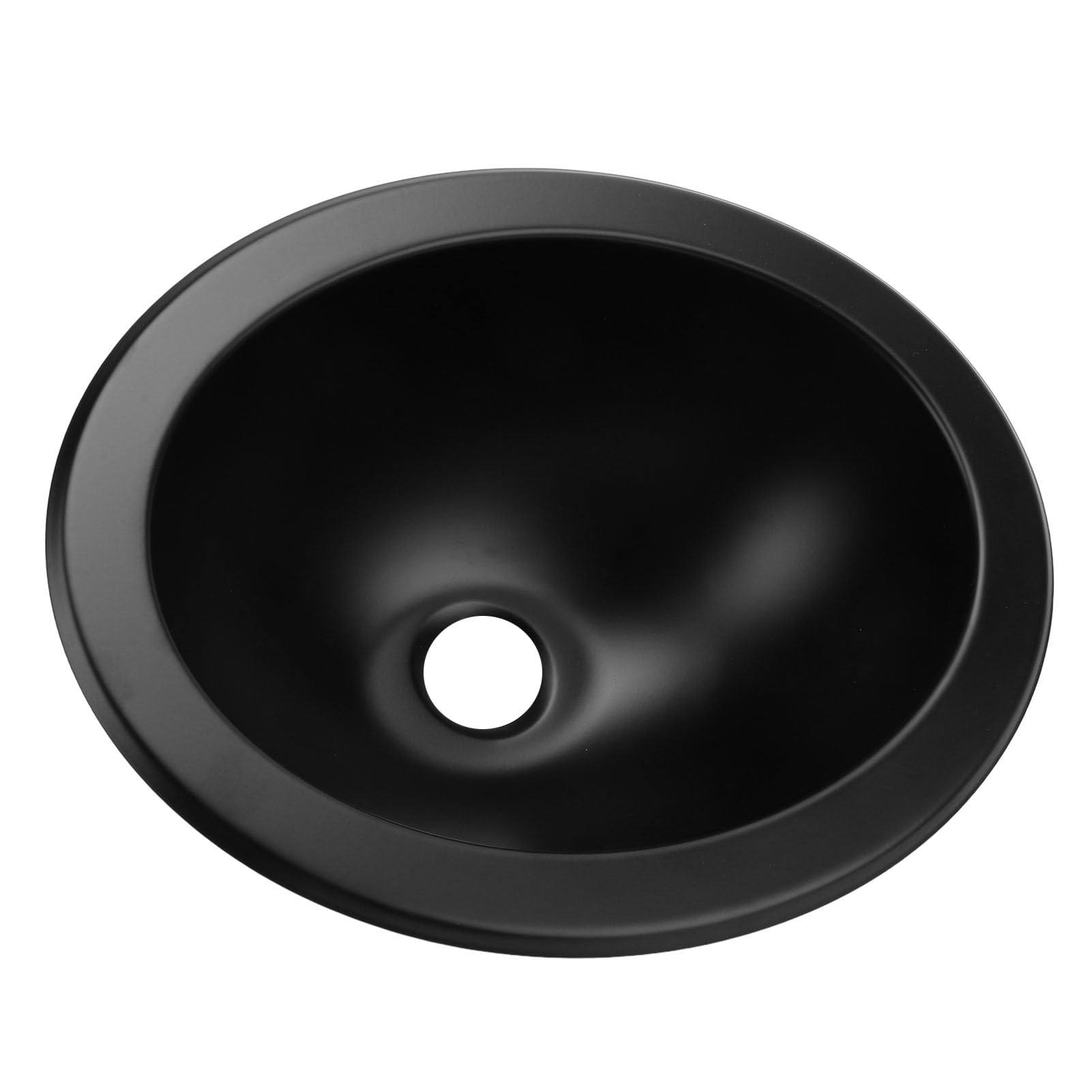 Fregadero de Cocina para RV, Fregadero Ovalado Redondo de Acero Inoxidable para RV, Lavabo para Baño con Salida de 40Mm, Fregadero de un Solo Recipiente, para RV Barco Autocaravana