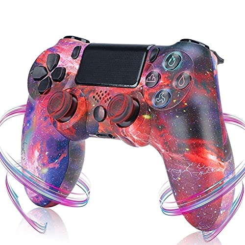 LVHI, PS4 Controller PS4 Wireless Controller Game Controller Compatible for Playstion4 Console PS4 Bluetooth Gamepad Joystick with Thumb Grips Colorful LEDs and Touch Pad (Color : Red Sky) LVHI, PS4 Controller PS4 Wireless Controller Game Controller Compatible for Playstion4 Console PS4 Bluetooth Gamepad Joystick with Thumb Grips Colorful LEDs and Touch Pad (Color : Red Sky)