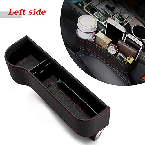 Yisscen Caja de Almacenamiento de Asiento de Automóvil, espacio para asiento de automóvil, organizador de asiento de automóvil, Asiento de Coche Lateral Gap Filler, Caja de almacenamiento de coche