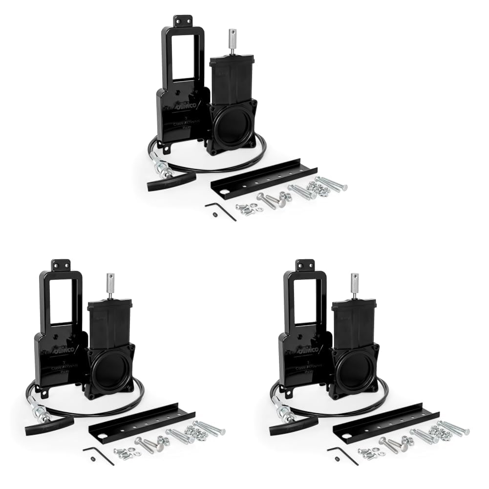 Camco RV Gate Valve with Flexible 72-Inch Cable Extension Kit - 3-Inch Diameter Opening - Extends Your RV Waste Valve Handle - All Inclusive Kit &amp; Easy Installation (39519) (Pack of 3)