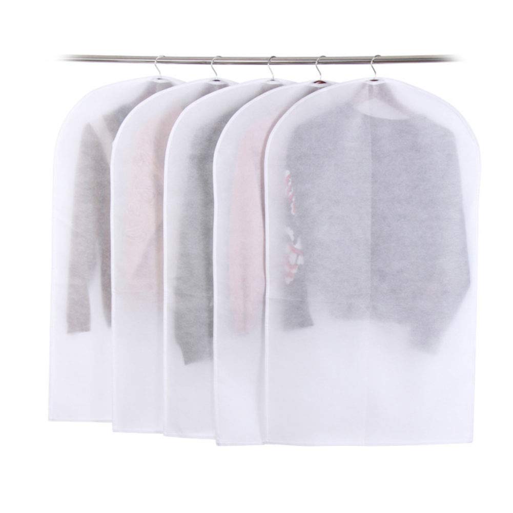 NANANA PEVA Copriabiti Antipolvere Trasparenti Cover Lavabili Impermeabili con Full Zip e Top Hole per Lo Stoccaggio Suit Cappotti Giacche Abiti,nozipper,60 * 120cm