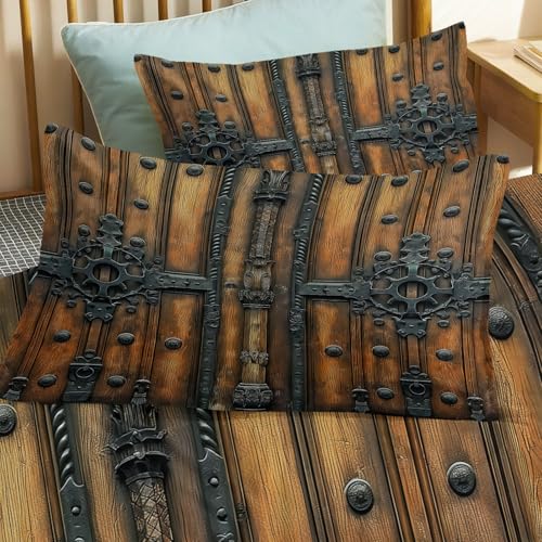 Parure de lit réversible microfibre housse de couette 160x200 orange à fermeture éclair