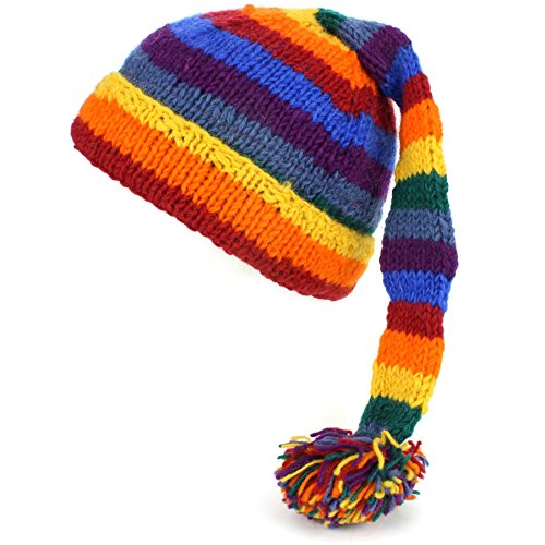 Bonnet queue en laine tricot contre le froid hivernal urbain