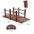 ELEMENT ACE 5ft Garden Wooden Bridge Solid Wood Texture, Sturdy and Durable Carbonized Color 500lbs Load Bearing Easy Assembly Ideal for Gardens, Courtyards, Balconies, and More Burlywood